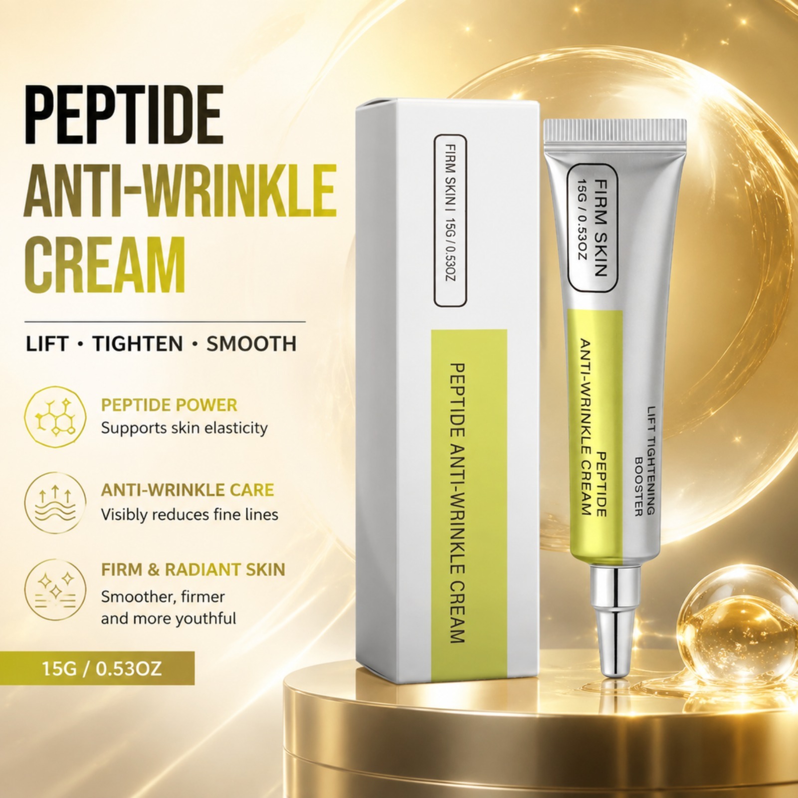 Skincare Retinol - Peptit Retinol Yüz Kremi Sıkılaştırıcı Pürüzsüzleştirici